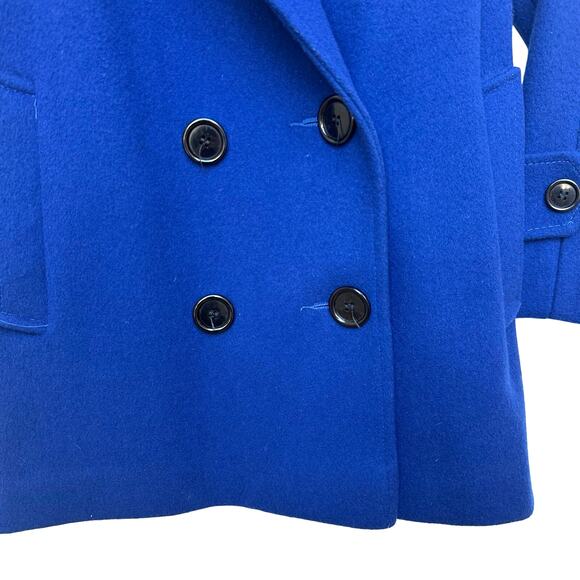 Vintage Michelle Stuart Petite Wool Peacoat - Royal Blue - Size Petite Small - Picture 7 of 8